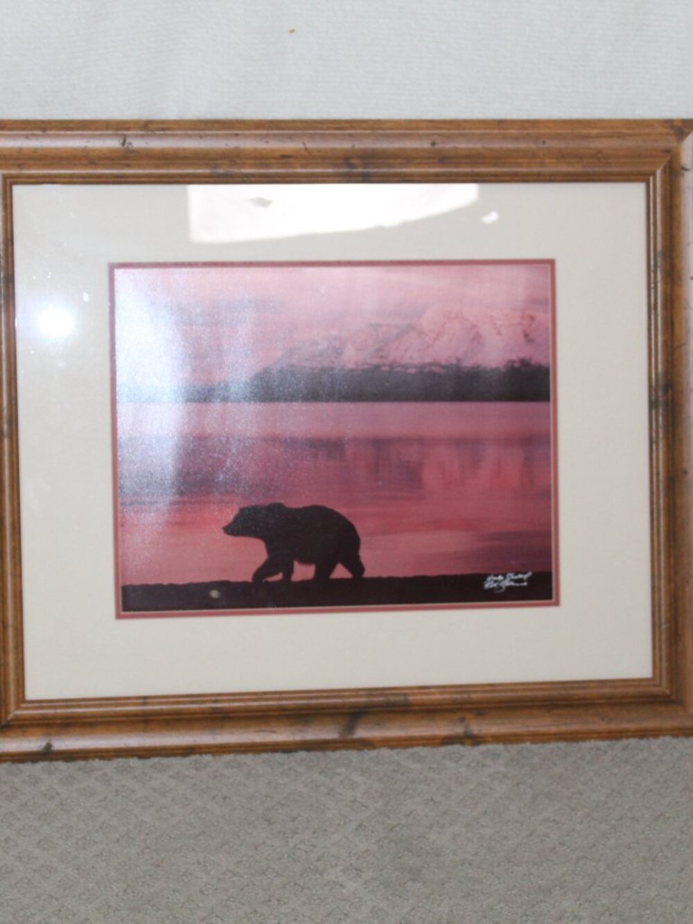 RARE! Wendy Shattil & Bob Rozinski Signed Grizzly Silhouette Photograph